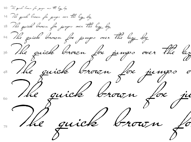 Close to You font waterfall